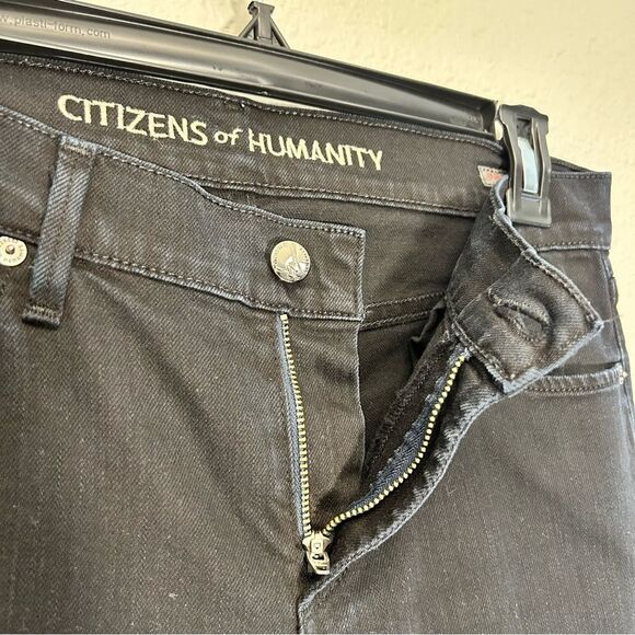 Citizens of Humanity COH Elson Medium Rise Straight Leg Black Jeans Size 28 - Picture 11 of 16